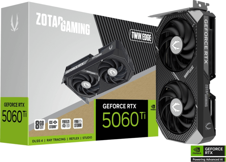 Zotac GeForce RTX 5060 TI 8GB GDDR7 Twin Edge Videókártya