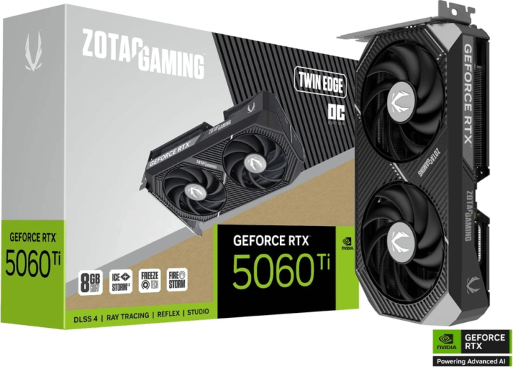 Zotac GeForce RTX 5060 TI 8GB GDDR7 Twin Edge OC Videókártya