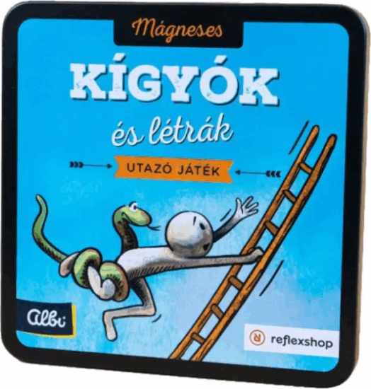 Mágneses kígyók és létrák utazó társasjáték szett