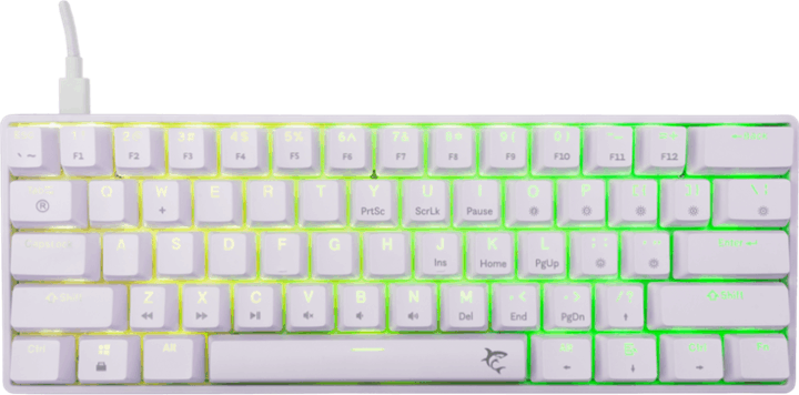 White Shark Shinobi-2 Mechanikus Vezetékes Gamer Billentyűzet ENG - Fehér