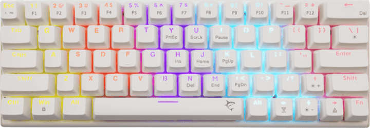 White Shark Wakizashi-2 Mechanikus Red Switch Vezetékes Gamer Billentyűzet ENG - Fehér