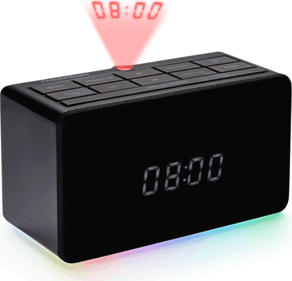 Thomson CL-300P Rádiós Projektoros Ébresztőóra - Fekete