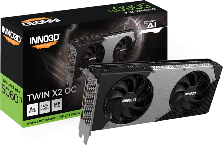 Inno3D GeForce RTX 5060 TI 8GB GDDR7 Twin X2 OC Videókártya