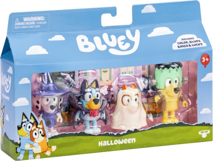 Moose Toys 4 darabos jelmezes Bluey Játékfigura szett