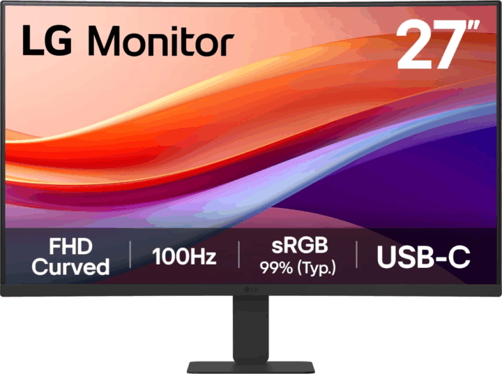 LG 27" U421A-B 16:9 FullHD VA Ívelt Monitor - Fekete