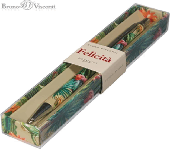 Bruno Visconti Felicita Cactus Paradise Nyomógombos golyóstoll (Kék tinta) - Mintás
