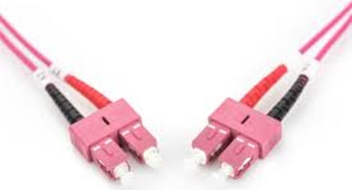 DIGITUS LWL Optikai Patch kábel SC - SC Duplex OM4 3.00m - Lila