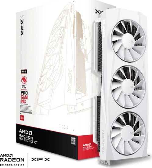XFX Radeon RX 9070 XT 16GB GDDR6 Quicksilver Videókártya - Fehér XFX Radeon RX 9070 XT 16GB GDDR6 Quicksilver Videókártya - Fehér