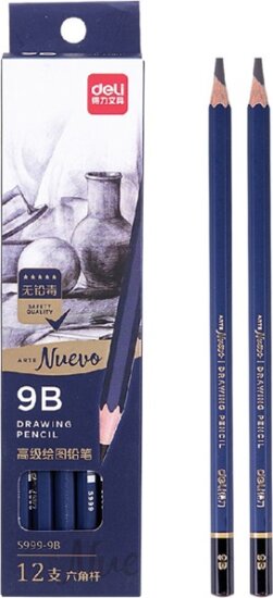 Deli Arte Nuevo Hatszögletű "9B" Vázlat Grafitceruza
