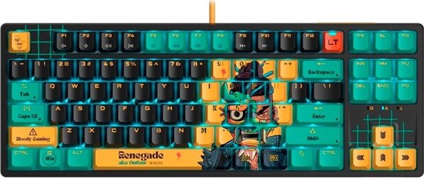 A4-Tech A4TKLA47623 Bloody AT87 RGB Renegade mechanikus vezetékes gamer billentyűzet US - Mintás