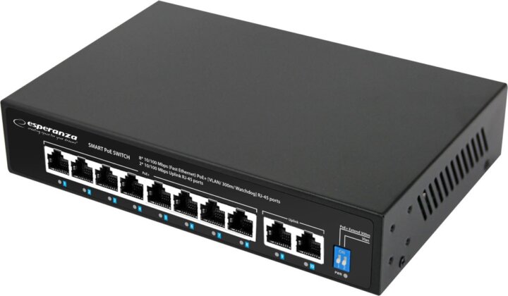 Esperanza ENS106 10-port 10/100Mbps Poe Switch