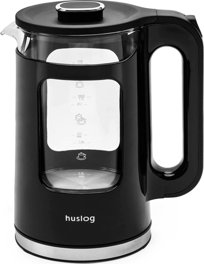 Huslog AK-02024H Duplafalú Vízforraló 1.7L 2200 Watt - Fekete