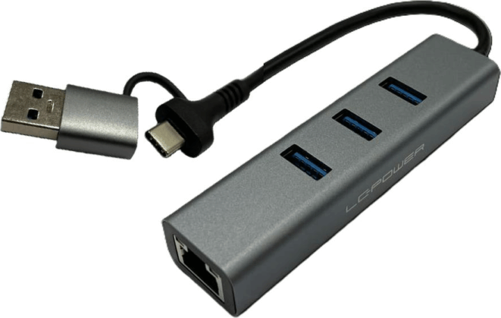 LC Power LC-HUB-C-MULTI-9 USB-A / USB-C HUB (3xUSB-A / RJ45)