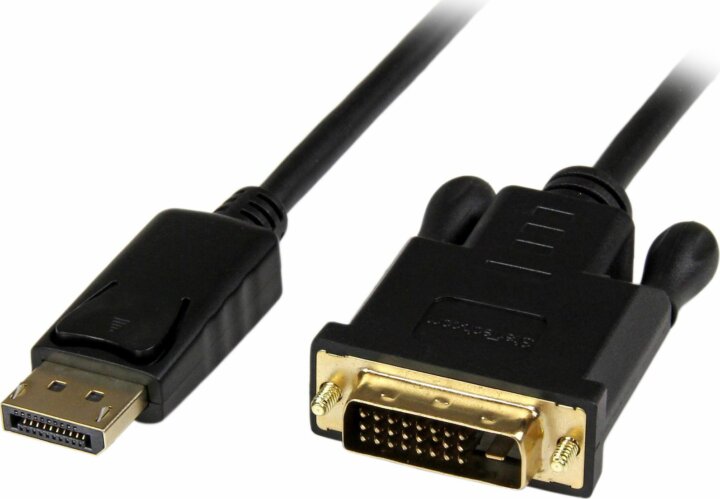 Startech DP2DVIMM6BS DisplayPort - DVI (Apa-Apa) Adapterkábel 1.8m - Fekete