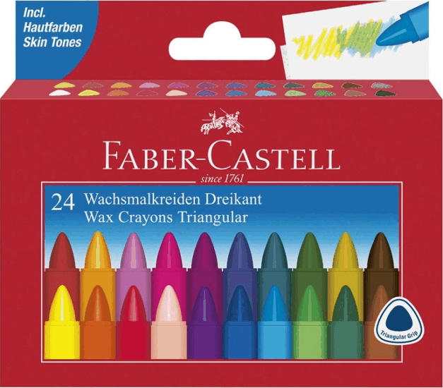 Faber-Castell Zsírkréta készlet - Vegyes színek (24 db/csomag)