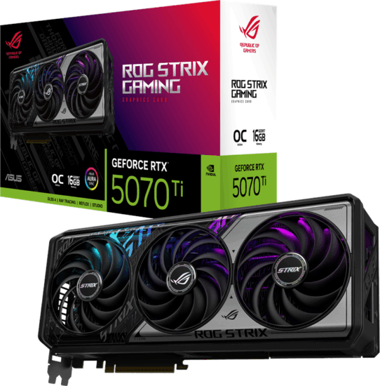 Asus GeForce RTX 5070 TI 16GB GDDR7 RoG Strix Gaming OC Videókártya