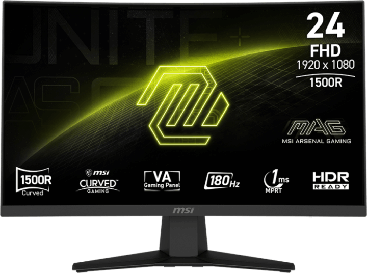MSI 24" MAG 244C 16:9 FHD VA Ívelt Gaming Monitor - Fekete MSI 24" MAG 244C 16:9 FHD VA Ívelt Gaming Monitor - Fekete