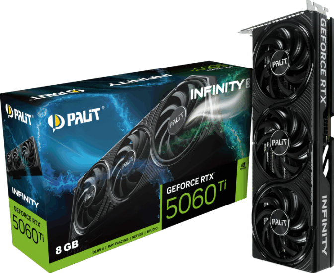 Palit GeForce RTX 5060 TI 8GB GDDR7 Infinity 3 Videókártya