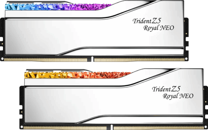 G.Skill 64GB / 6000 DDR5 Trident Z5 Royal Neo Silver CL26 Dual RAM KIT (2x32GB)