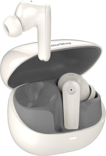 ColorWay CW-TWS1BE Bluetooth Fülhallgató Headset Töltőtokban - Bézs