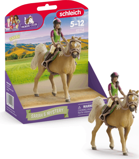 Schleich 42714 Horse Club Sarah & Mystery figura Schleich 42714 Horse Club Sarah & Mystery figura