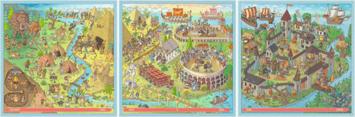 Ravensburger Puzzle UP! Történelem 365 darabos puzzle