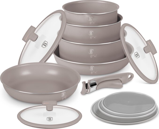 Berlinger Haus BH/8251 Alumínium Edénykészlet - Matt Taupe (12 részes) Berlinger Haus BH/8251 Alumínium Edénykészlet - Matt Taupe (12 részes)