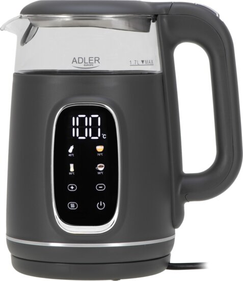 Adler AD 1305 1.7L Vízforraló 2200 Watt - Szürke