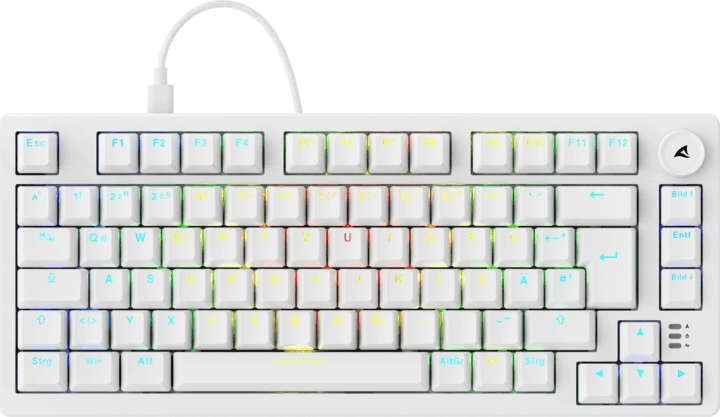 Sharkoon Skiller SGK25 Mechanikus (Red Switch) Vezetékes Gaming Billentyűzet DE - Fehér