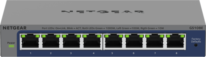 Netgear GS108E-400EUS Fémházas 8-port Gigabit Switch