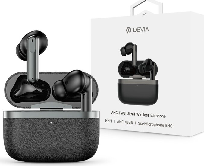 Devia TWS-Ultra1 Bluetooth Fülhallgató Headset Töltőtokban - Fekete Devia TWS-Ultra1 Bluetooth Fülhallgató Headset Töltőtokban - Fekete