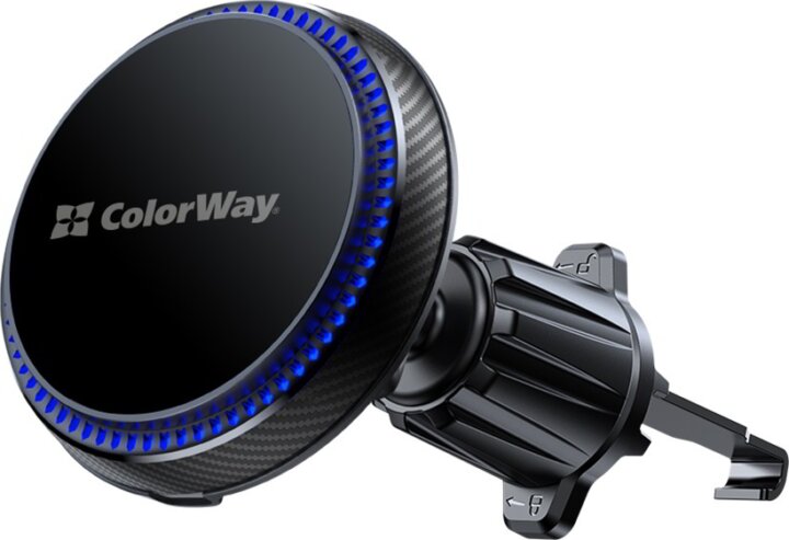 ColorWay CW-CHMW041Q-BK Vezeték nélküli MagSafe Autós gyorstöltő 15W - Fekete ColorWay CW-CHMW041Q-BK Vezeték nélküli MagSafe Autós gyorstöltő 15W - Fekete