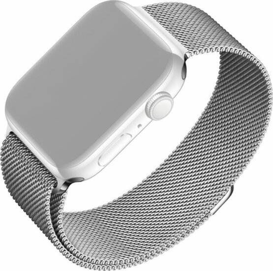 Fixed Mesh Apple Watch Apple Watch S4/S5/S6/S7/S8/S9/S10/SE Fém Szíj 42/44/45/46/49mm - Ezüst