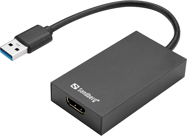 Sandberg 134-42 USB 3.0 apa - HDMI anya Átalakító Adapter - Fekete