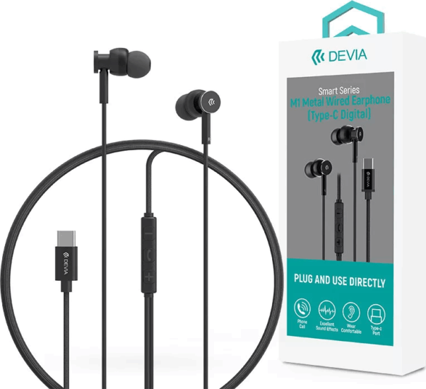 Devia Smart M1 Vezetékes Fülhallgató Headset - Fekete