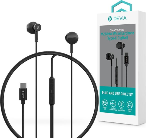 Devia Smart M2 Vezetékes Fülhallgató Headset - Fekete