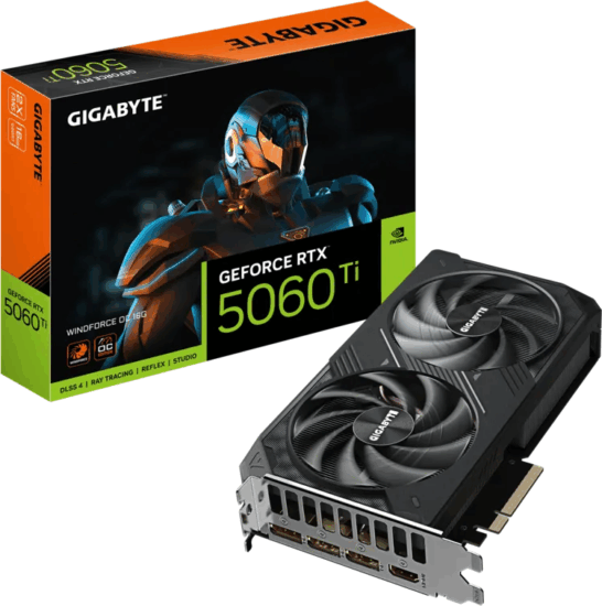 Gigabyte GeForce RTX 5060 TI 16GB GDDR7 WindForce OC Videókártya