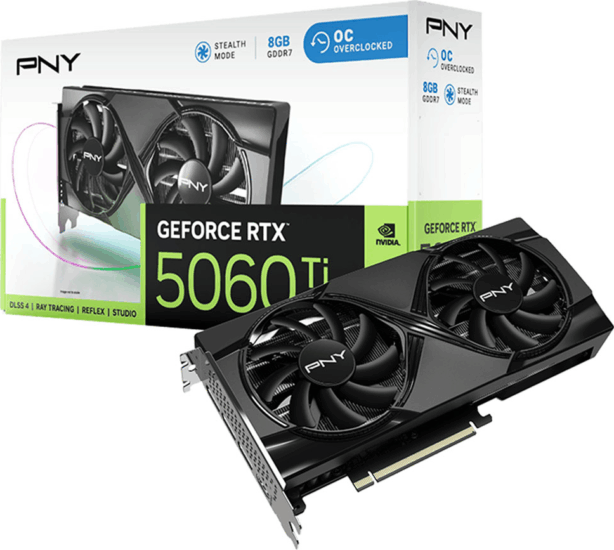 PNY GeForce RTX 5060 TI 8GB GDDR7 Verto OC Videókártya PNY GeForce RTX 5060 TI 8GB GDDR7 Verto OC Videókártya