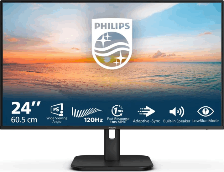 Philips 23.8 24E1N1200A 16:09 FullHD IPS LED Monitor - Fekete Philips 23.8 24E1N1200A 16:09 FullHD IPS LED Monitor - Fekete