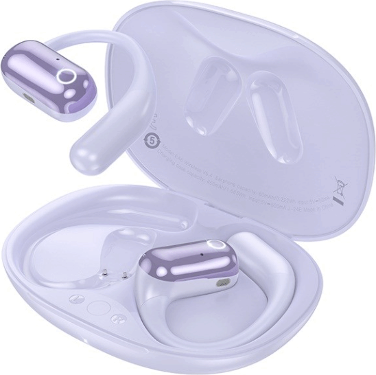 HOCO EA6 Bluetooth Fülhallgató Headset Töltőtokban - Lila HOCO EA6 Bluetooth Fülhallgató Headset Töltőtokban - Lila