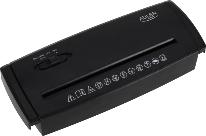 Adler AD 1040 Iratmegsemmisítő 5 lap - Fekete