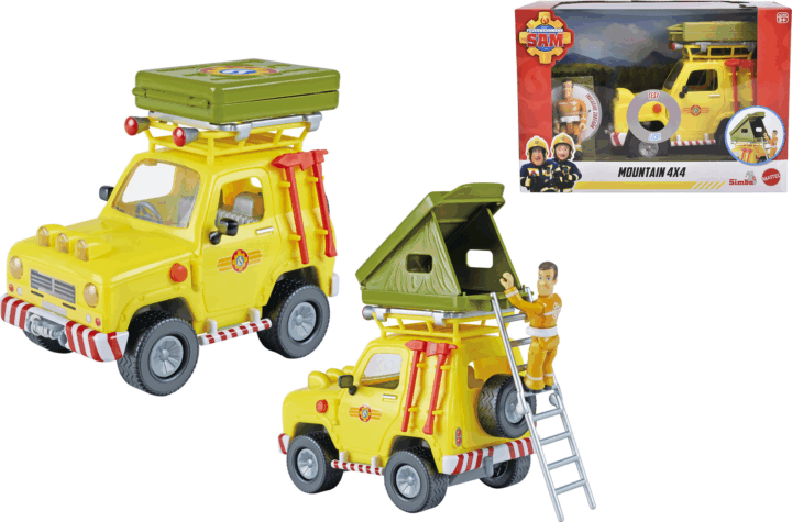 Simba Sam, a tűzoltó terepjáró tetősátorral - Sárga
