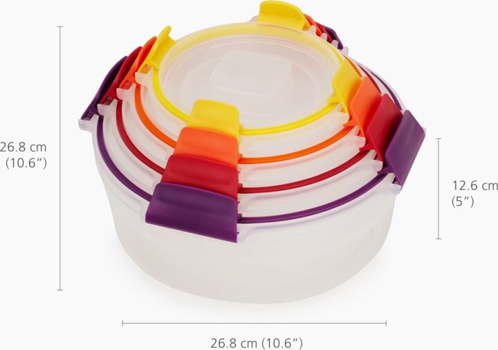 Joseph Joseph Nest Lock Műanyag ételtároló készlet Vegyes méret (8 db)