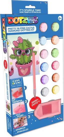 Diamond Dotz Dotzies képkészítő szett - Cuki kaktusz