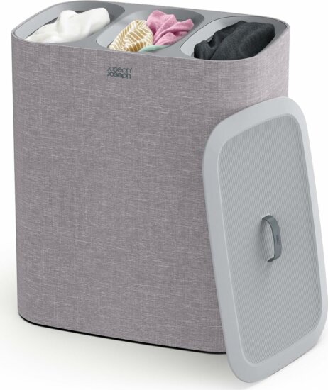 Joseph Joseph Tota Trio Szövet szennyestartó 3 rekesszel 90L - Szürke