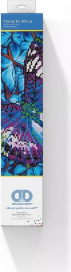 Diamond Dotz Fehér pillangó Képkészítő szett 38 x 38 cm