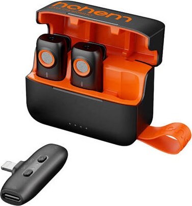 Hohem MIC-01 Kétcsatornás Wireless Csiptetős mikrofon szett - Fekete