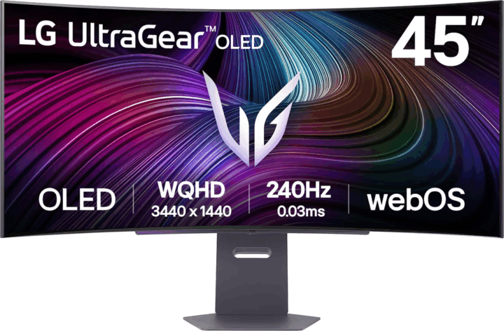 LG 45" UltraGear 21:9 WQHD OLED Ívelt Gaming Monitor - Fekete