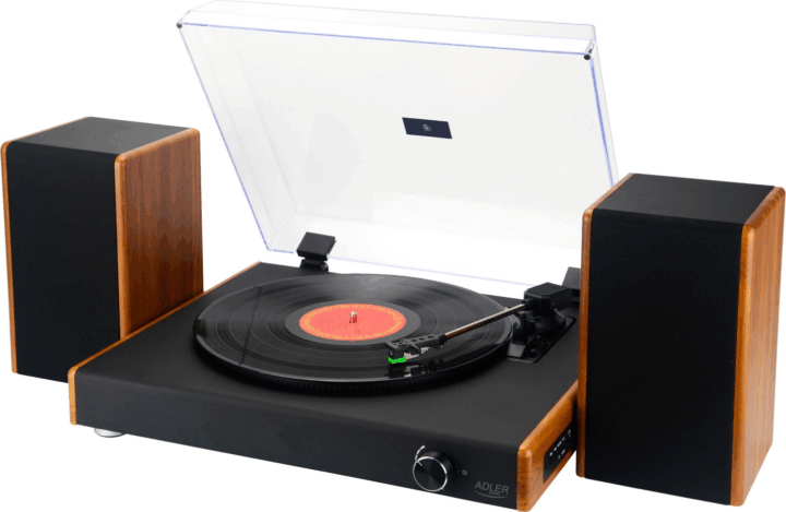 Adler AD 1915 Bakelit Vinyl lemezjátszó 2 hangfallal - Barna