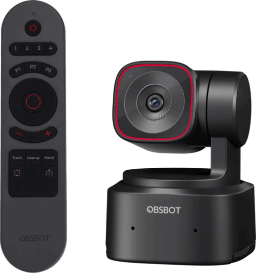 OBSBOT Tiny 2 Lite Remote Combo PTZ 4K 30fps Webkamera - Fekete